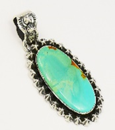 Handcrafted Jewelry Piece crafted from Medium Green Turquoise, an exquisite Jewelry designed by Turquoise Mustang.