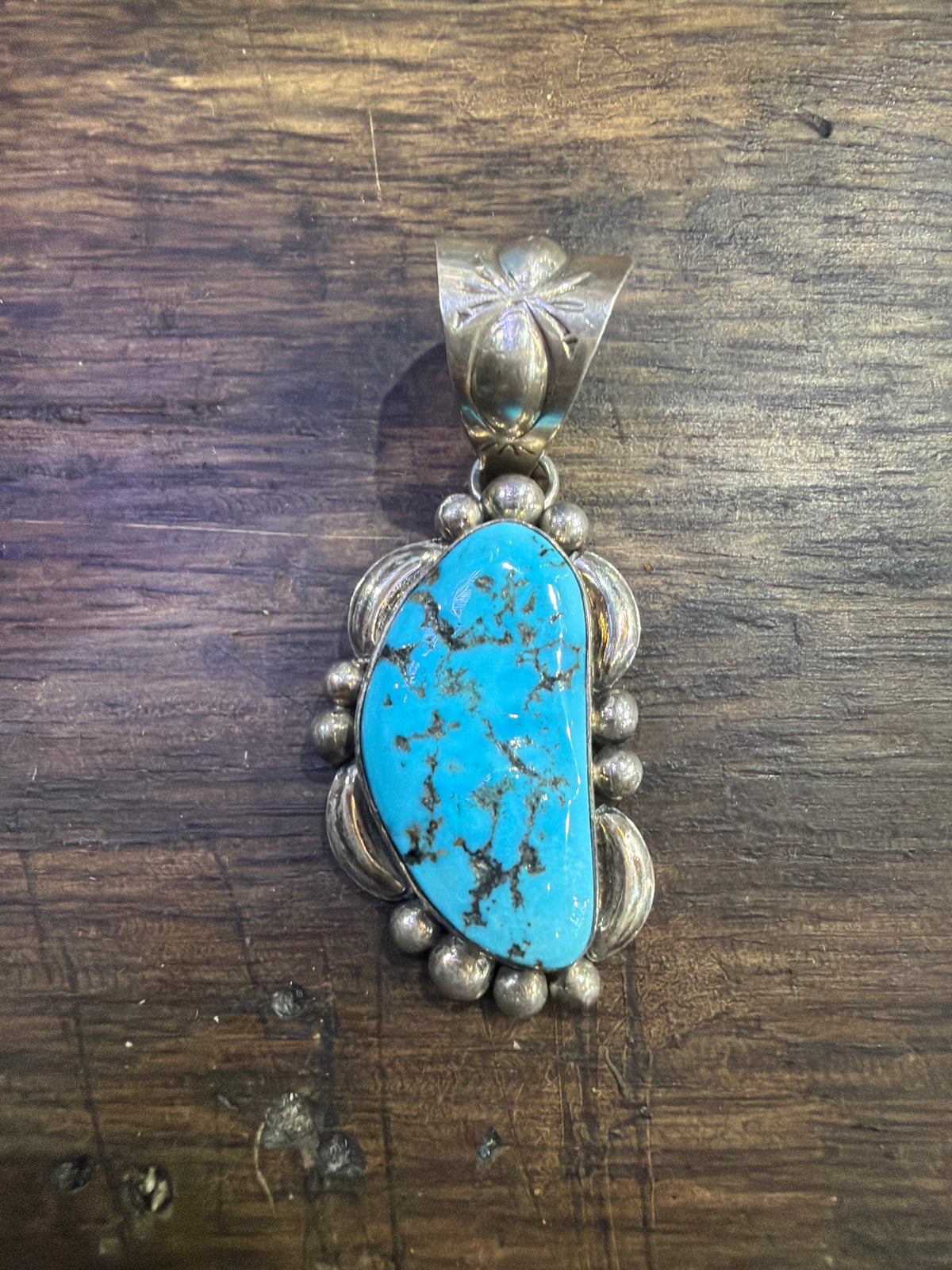 Vintage Sleeping Beauty Turquoise Pendant