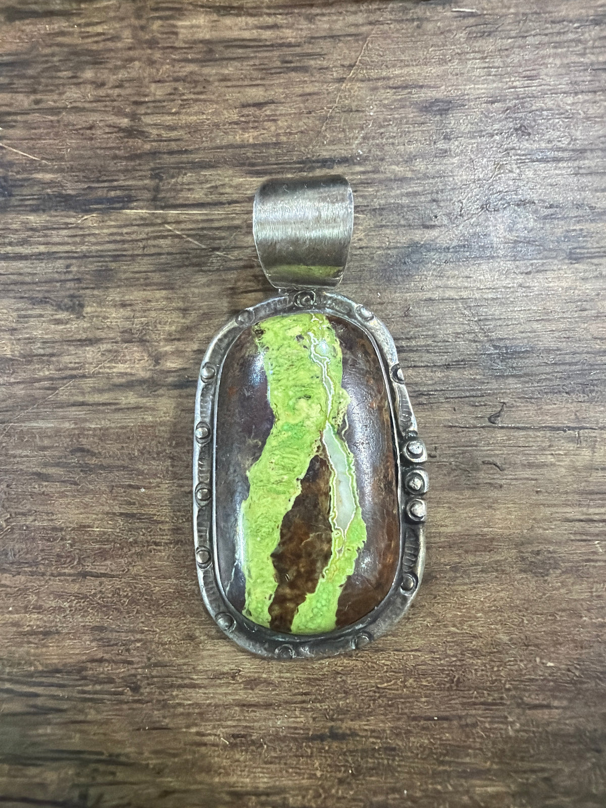 Gaspeite Freeform Pendant