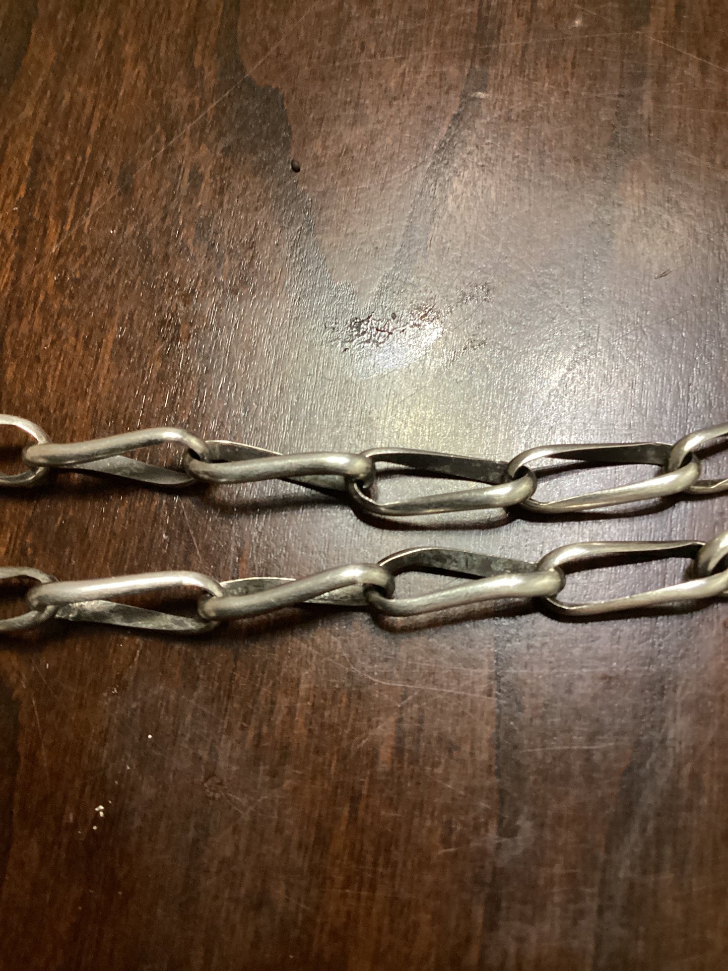 Handmade Twisted Oval Link Chain 24" crafted from Sterling Silver, an exquisite Chains and Ropes designed by Turquoise Mustang.