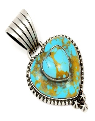 Handcrafted Jewelry Piece crafted from Bottom: Green Kingman Turquoise/ Top: Orange Spiny Oyster, an exquisite Jewelry designed by Turquoise Mustang.