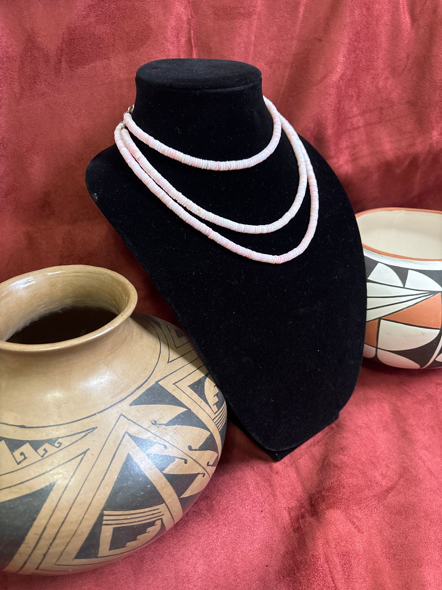 13” (16” & 18”) Pink Conch Heishi Necklaces