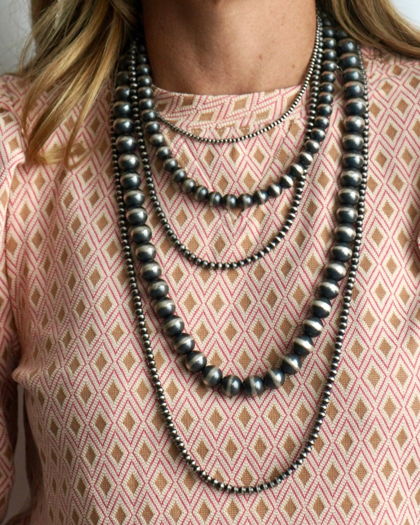 12mm Mustang Silver Pearls crafted from 16", an exquisite Pearl Necklace designed by My Store.