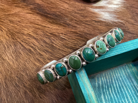 Turquoise 10-Stone Cuff by Dan Dodson