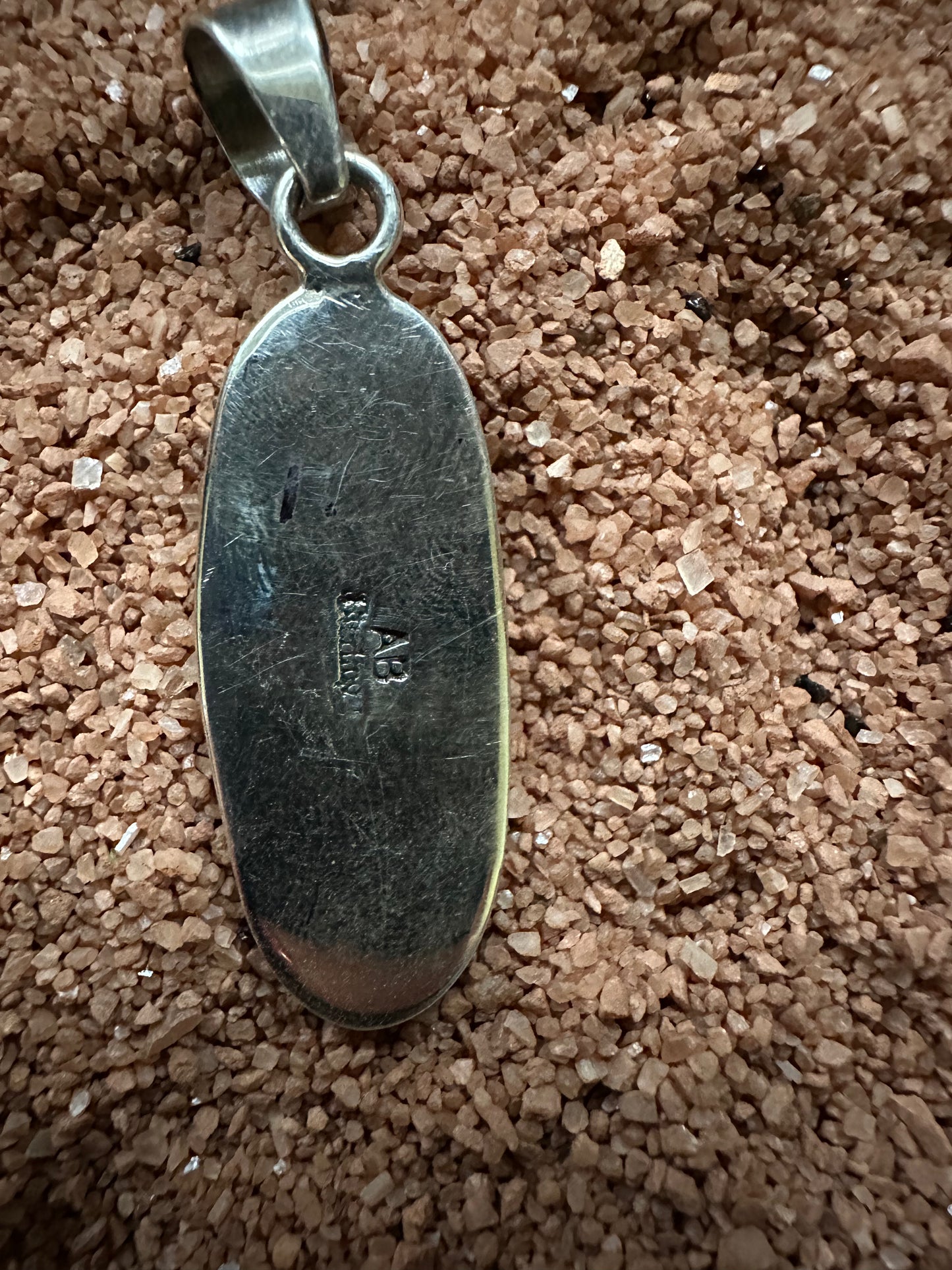 Skinny Oval Pendant with Bumblebee Jasper by A.B.