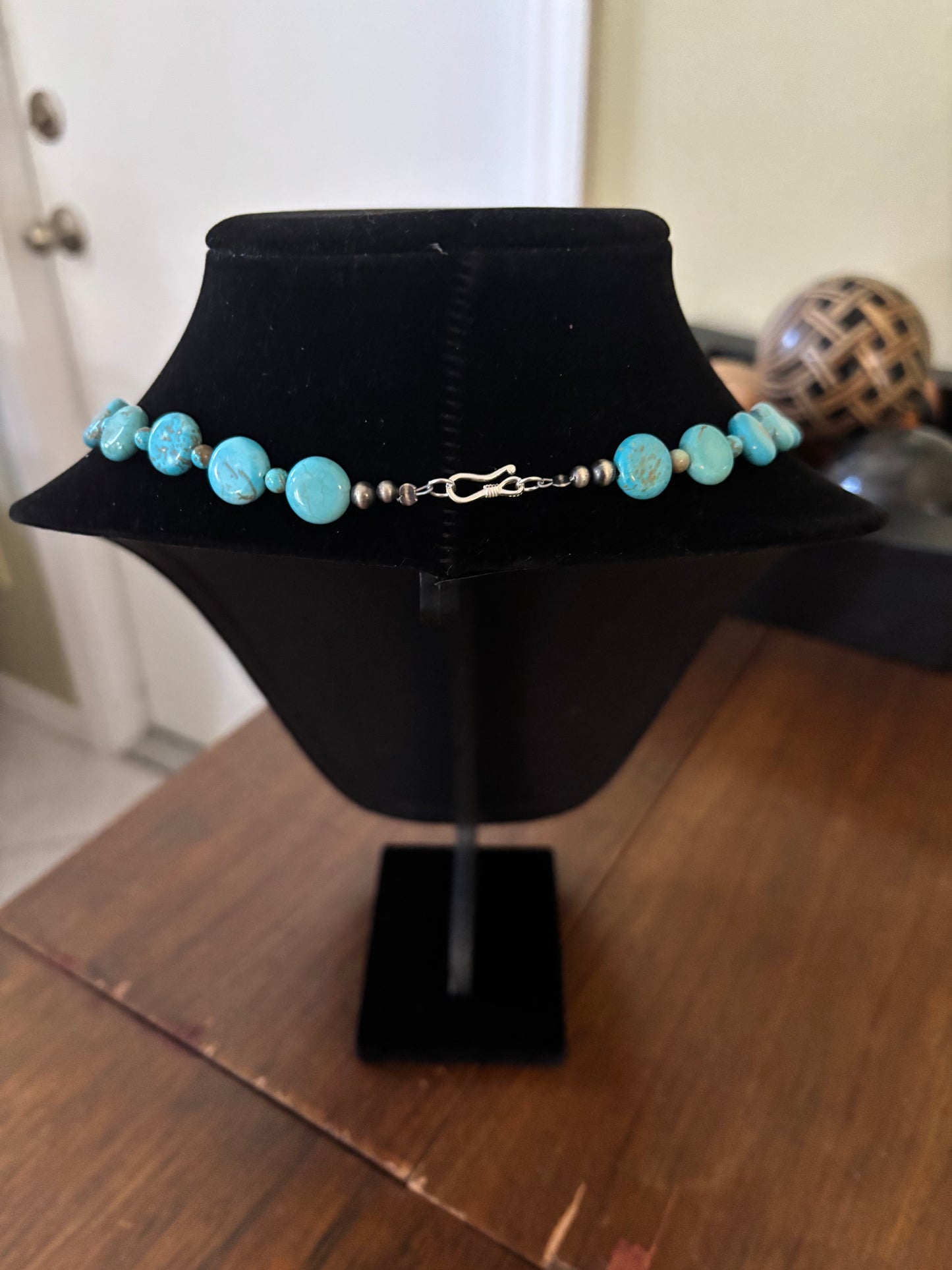 22” Lone Mountain Turquoise Tablet Necklace
