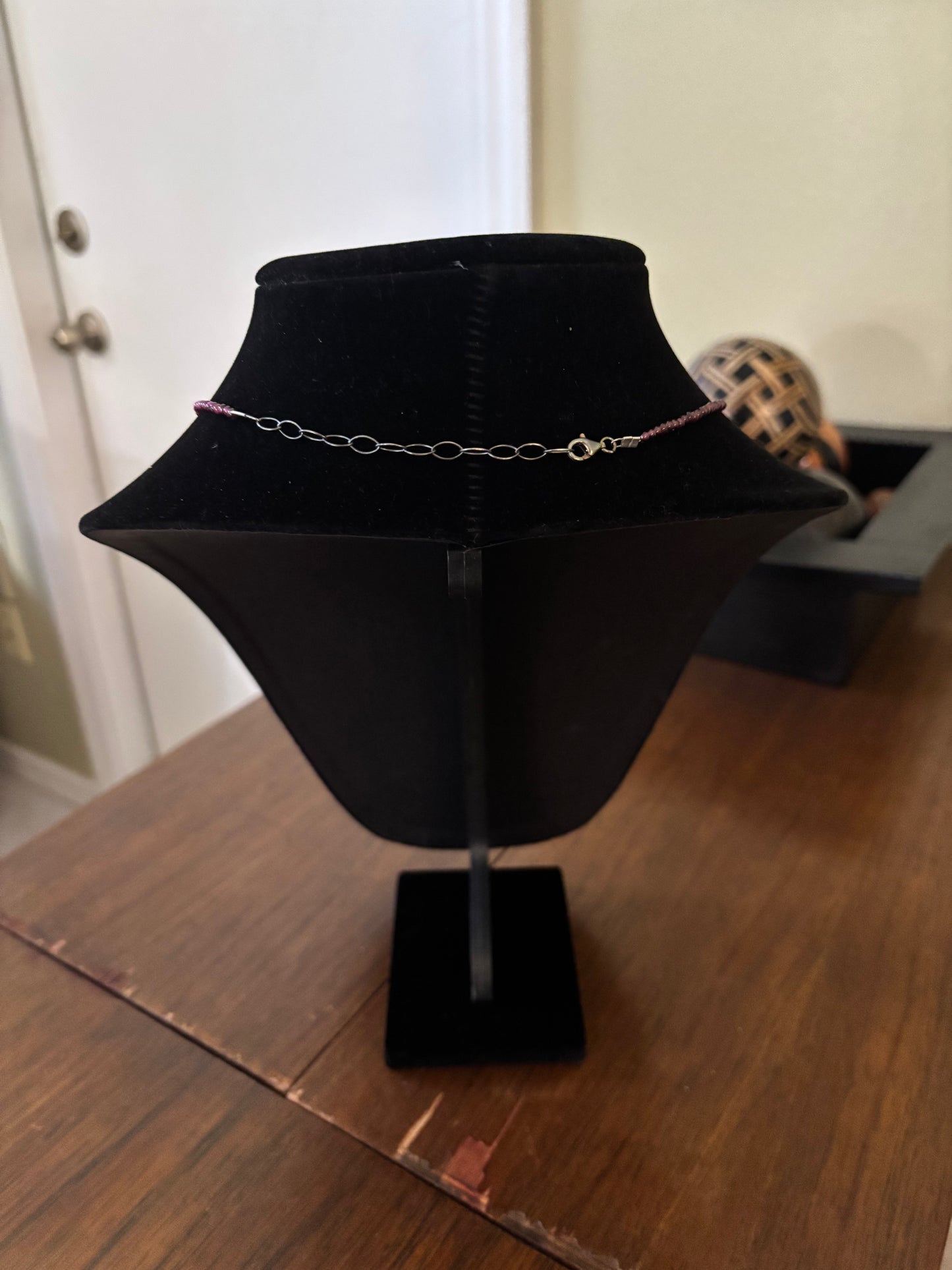 13” Red Garnet Choker Necklace – 2 mm Natural Gemstone Beads