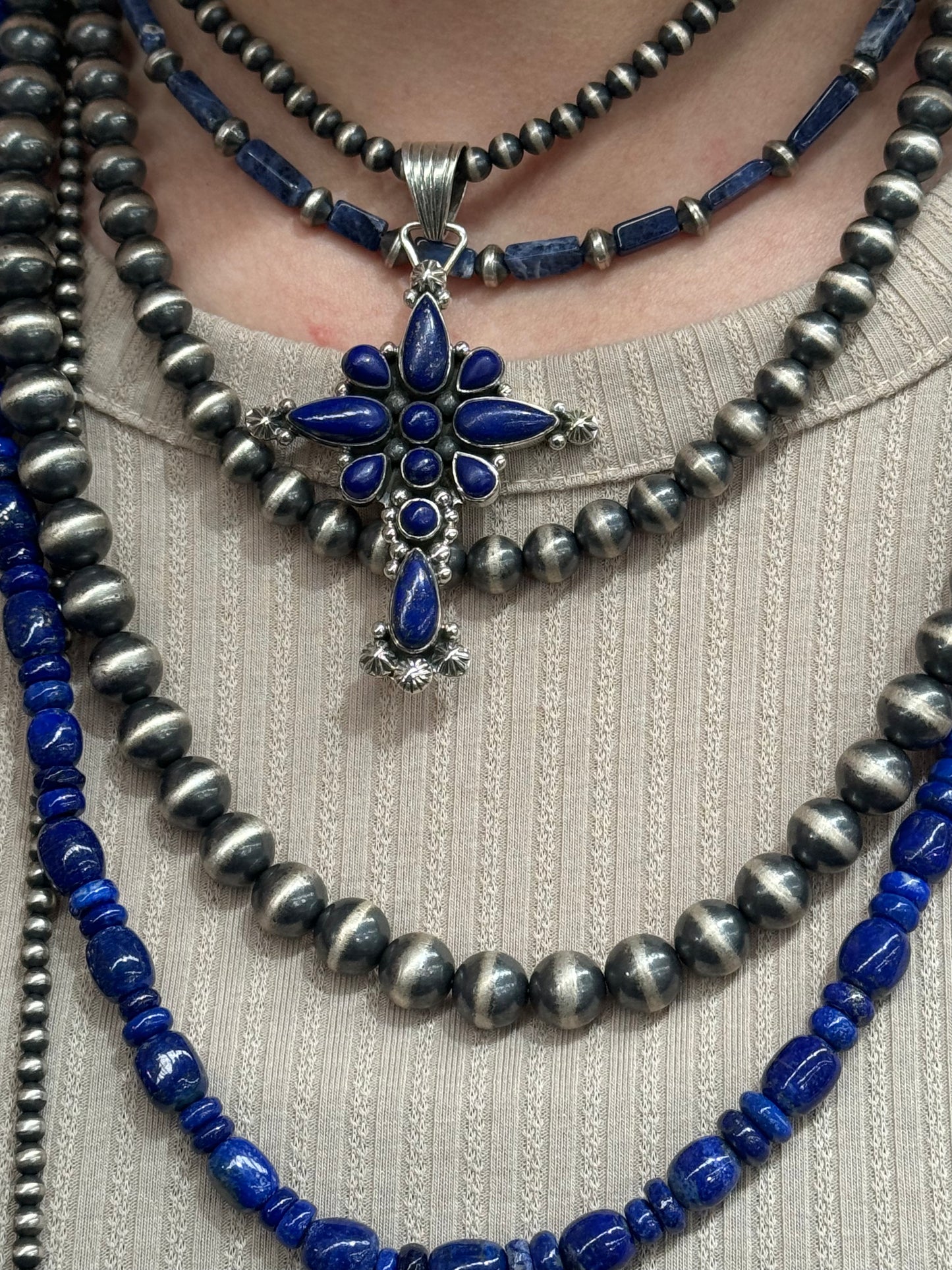 Handcrafted Jewelry Piece crafted from Black Onyx/Sage Kingman, an exquisite Jewelry designed by Turquoise Mustang.
