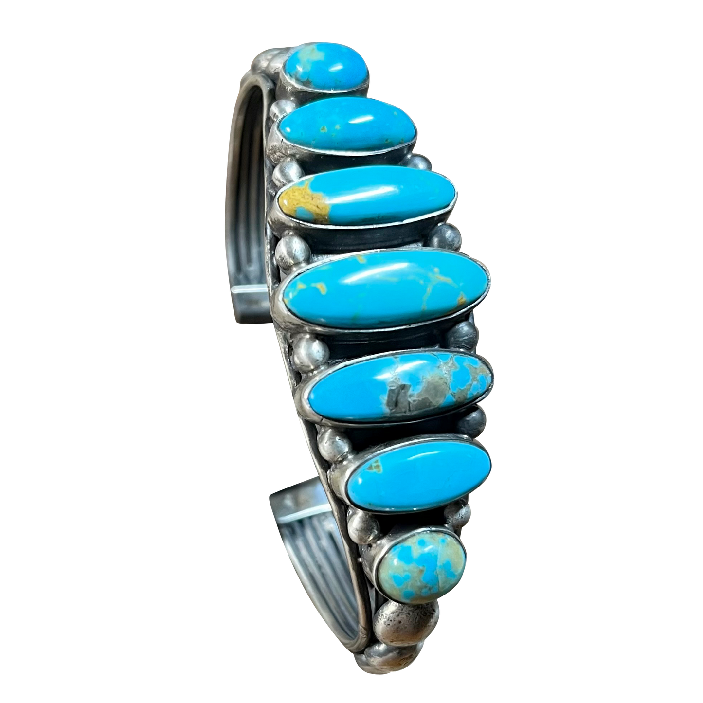 The Valerian Cuff Bracelet crafted from Premium Lapis, an exquisite Jewelry designed by Turquoise Mustang.
