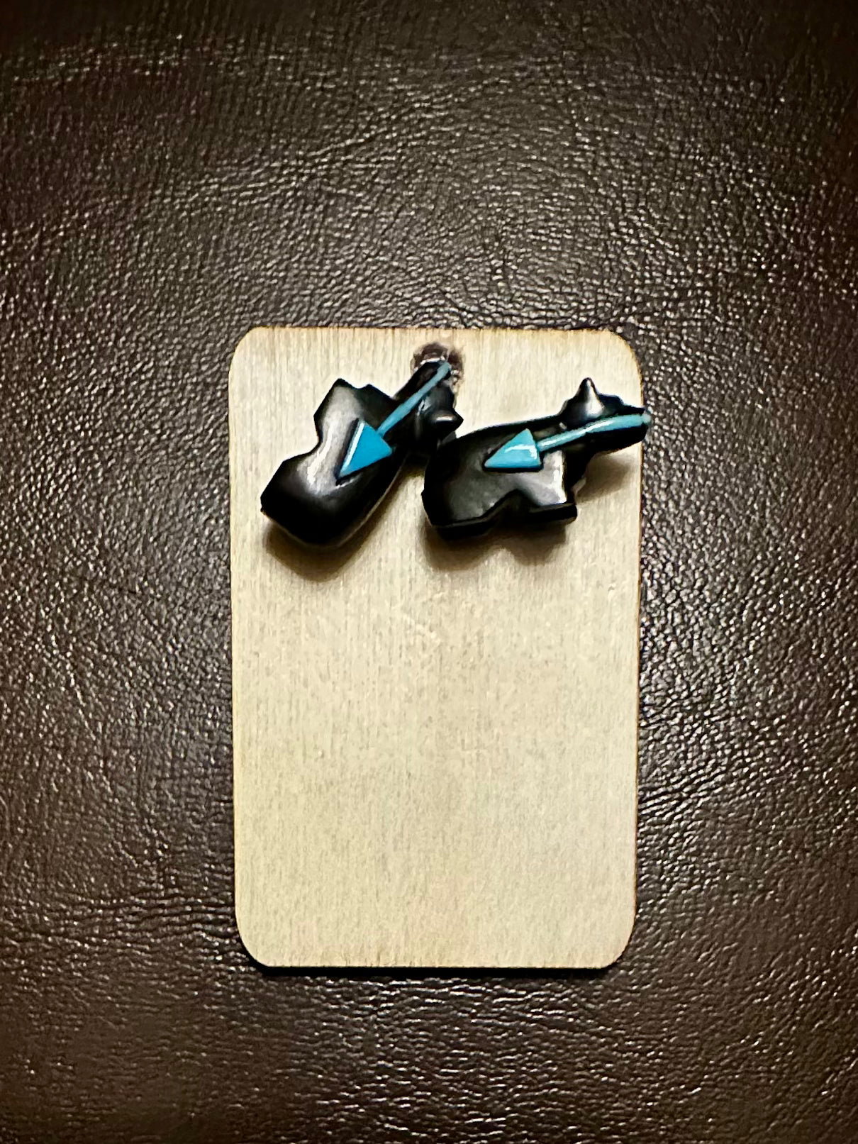 Pansy Natada Onyx Bear Studs