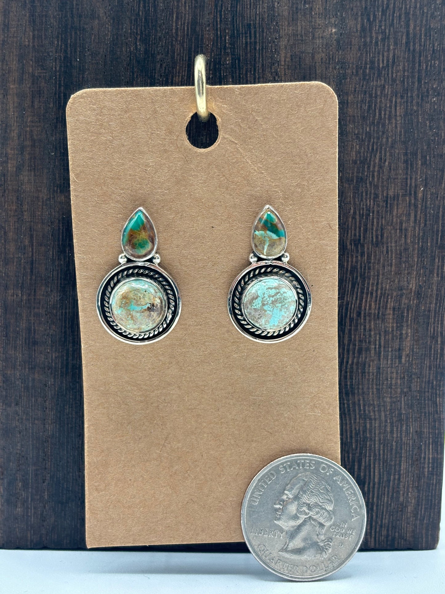 Handcrafted Jewelry Piece crafted from Blue Kingman and Pink Queen Conch Shell, an exquisite Jewelry designed by Turquoise Mustang.