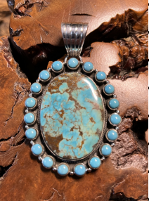 The Blue Bonnet Cluster Pendant crafted from Australian Turquoise, an exquisite Pendants, Clusters designed by Turquoise Mustang.