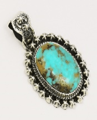 The Zinia Pendant - Turquoise Mustang