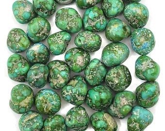 Earring, Teardrops, Jasper , Inlay, Frederick Yazzie - Turquoise Mustang