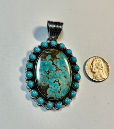 The Blue Bonnet Large Cluster Pendant - Turquoise Mustang