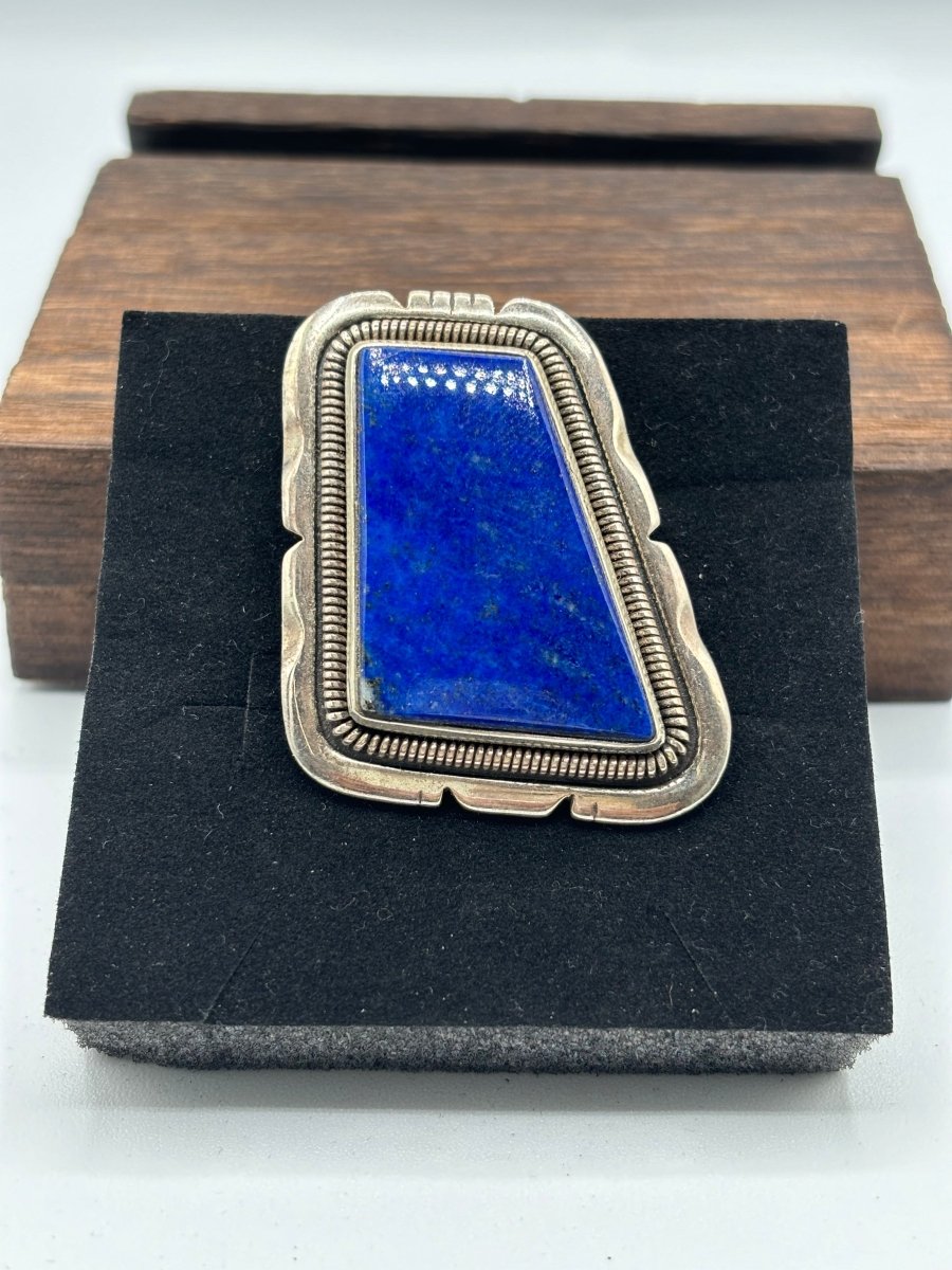 The Denver Rhombus Adjustable Ring - Turquoise Mustang