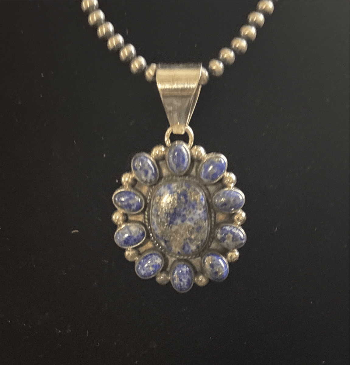 The Shasta Daisy Cluster Pendant - Turquoise Mustang