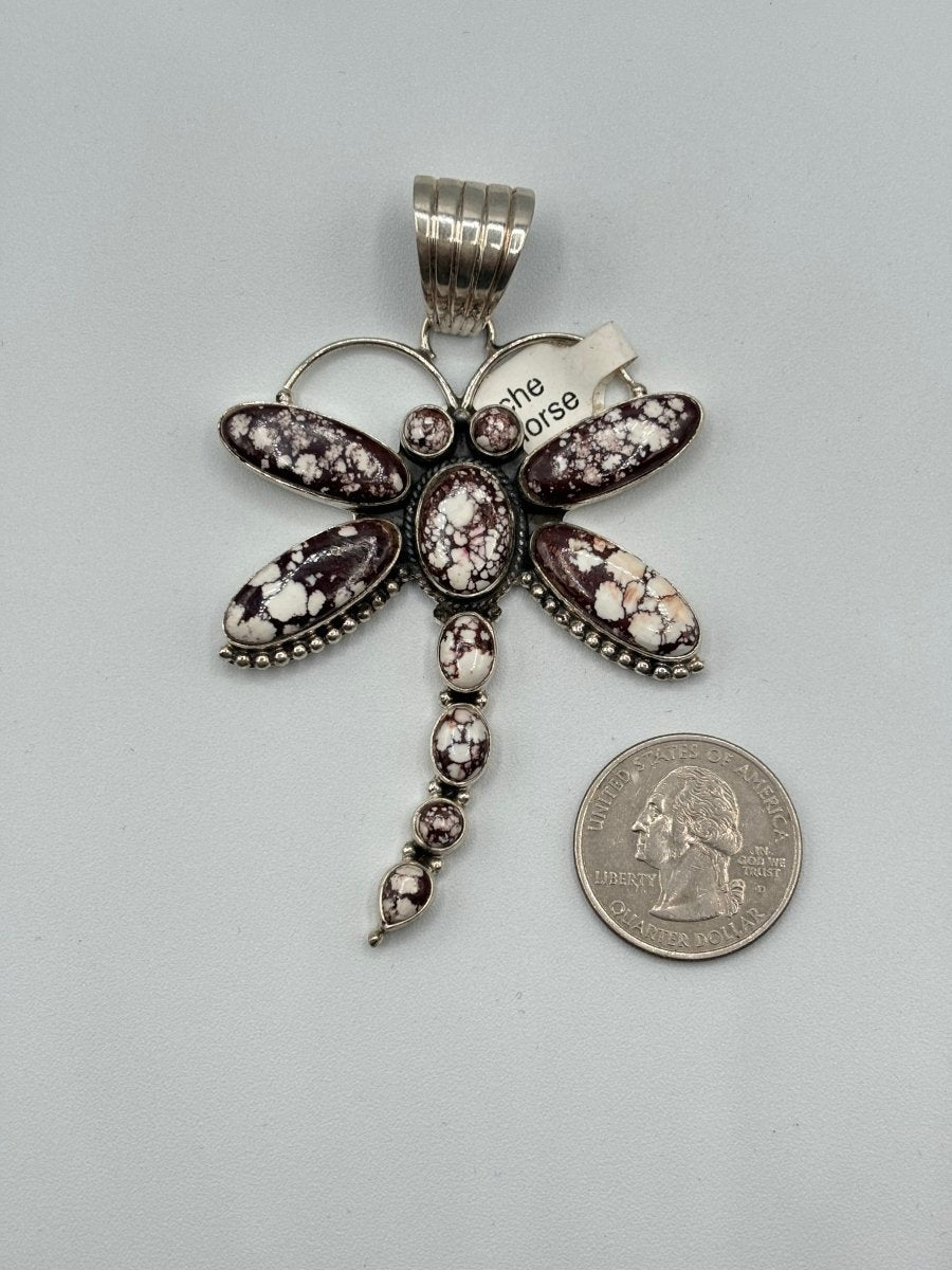 The Snapdragon Dragonfly Pendant - Turquoise Mustang