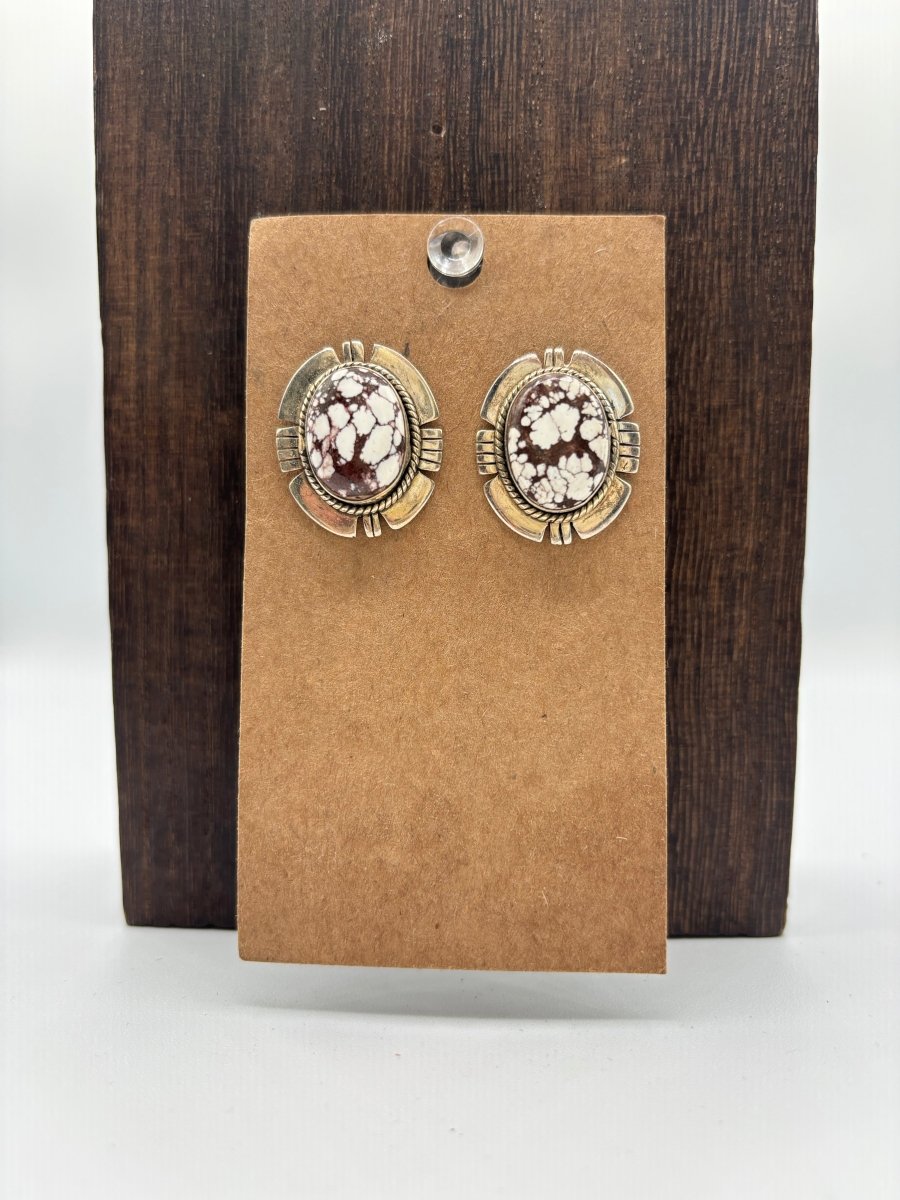 The Orchid Filework Stud Earrings - Turquoise Mustang