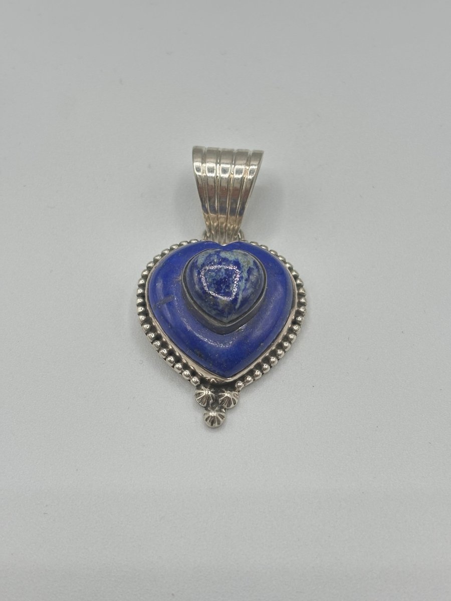 The Forget - Me - Not Heart Pendant - Turquoise Mustang