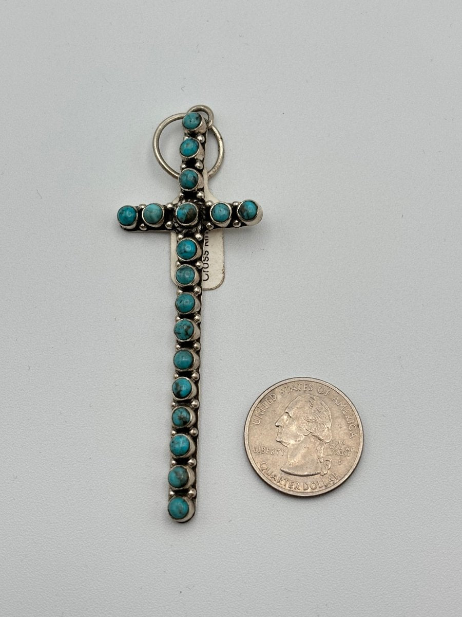 The Morning Glory Narrow Cross - Turquoise Mustang