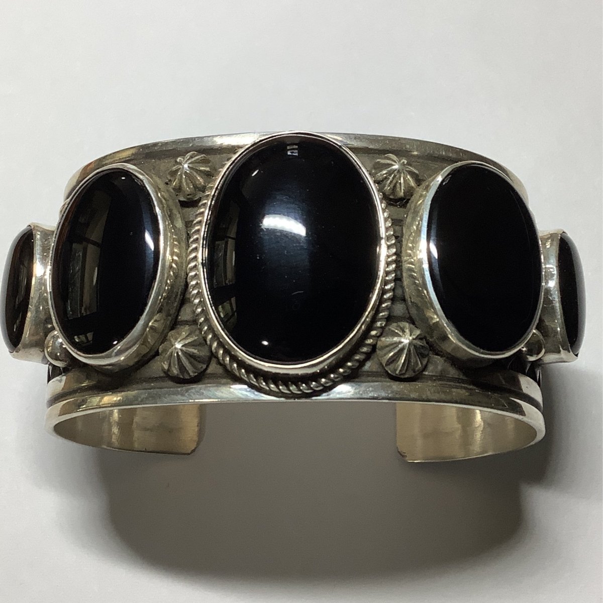 Onyx 5 - Stone Wide Cuff by Albert Jake - Turquoise Mustang