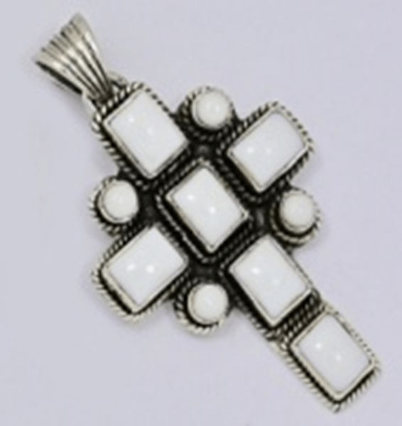 The Maltese Cross Pendant - Turquoise Mustang