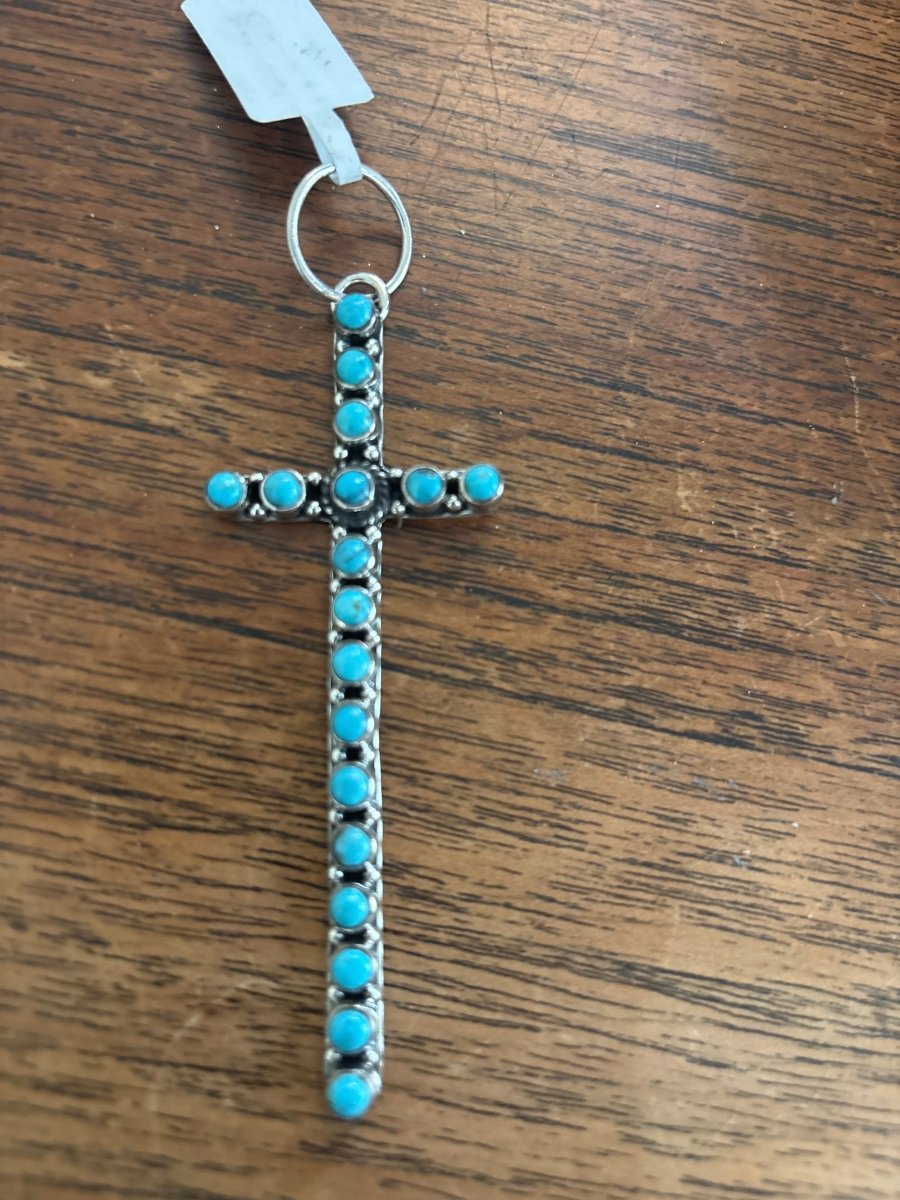 The Morning Glory Narrow Cross - Turquoise Mustang