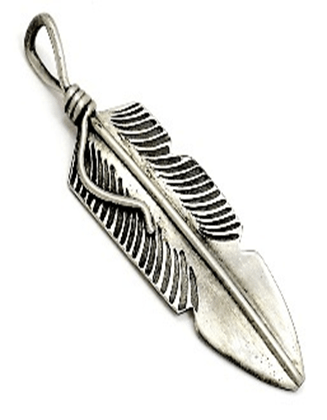 The Yarrow Feather Pendant - Turquoise Mustang