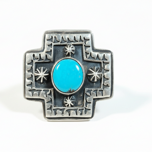 The Waterlily Ring - Turquoise Mustang