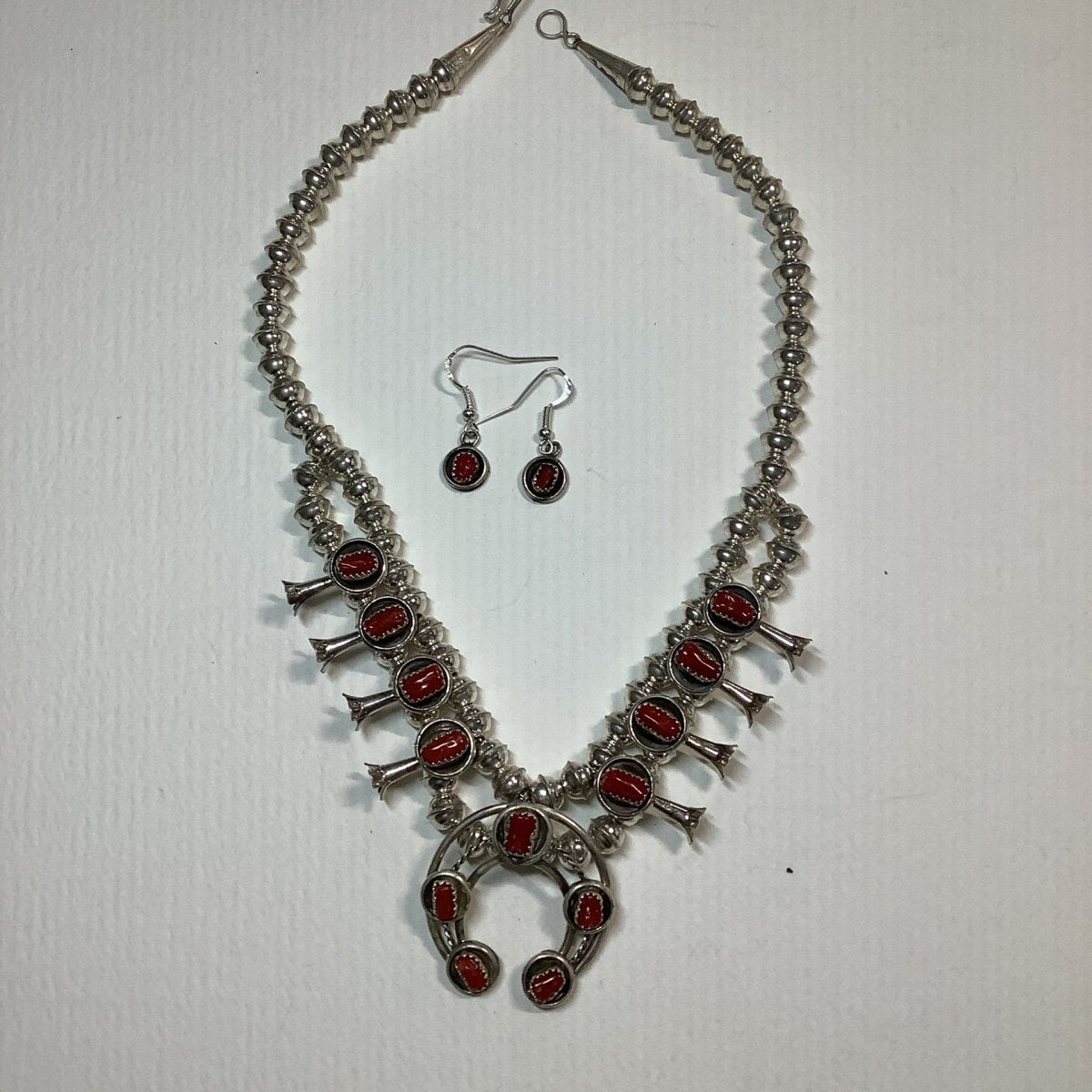 Mediterranean Coral Traditional, Small, w/earrings, 18", PG - Turquoise Mustang