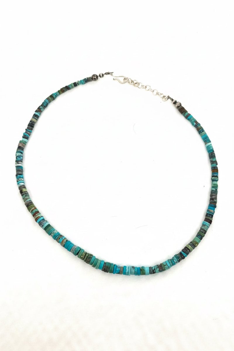 Turquoise Heishi Necklace - Turquoise Mustang