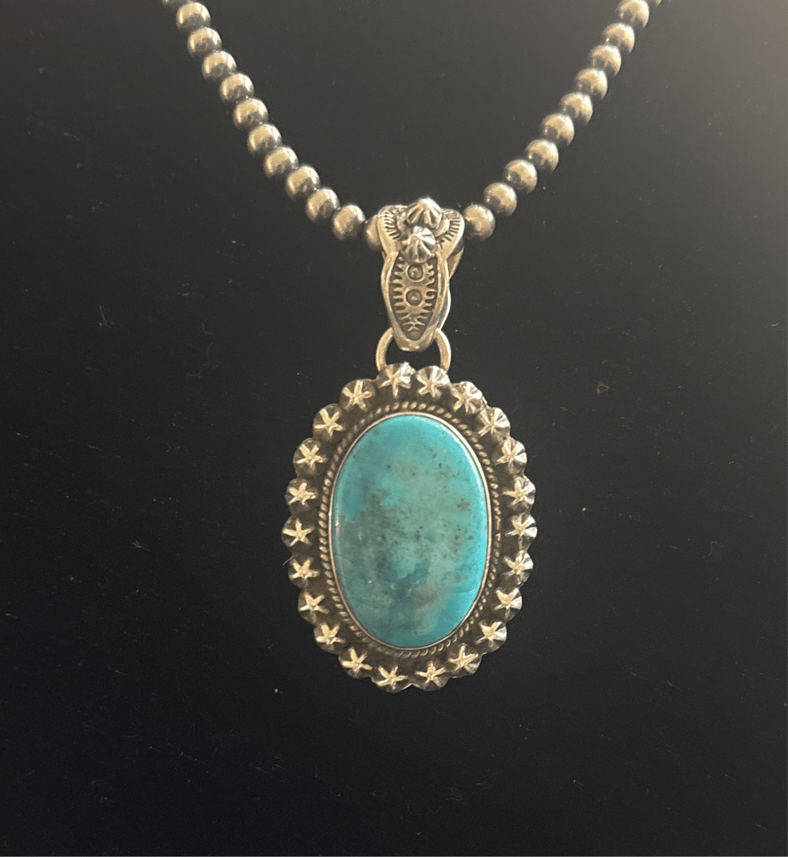 The Zinia Pendant - Turquoise Mustang