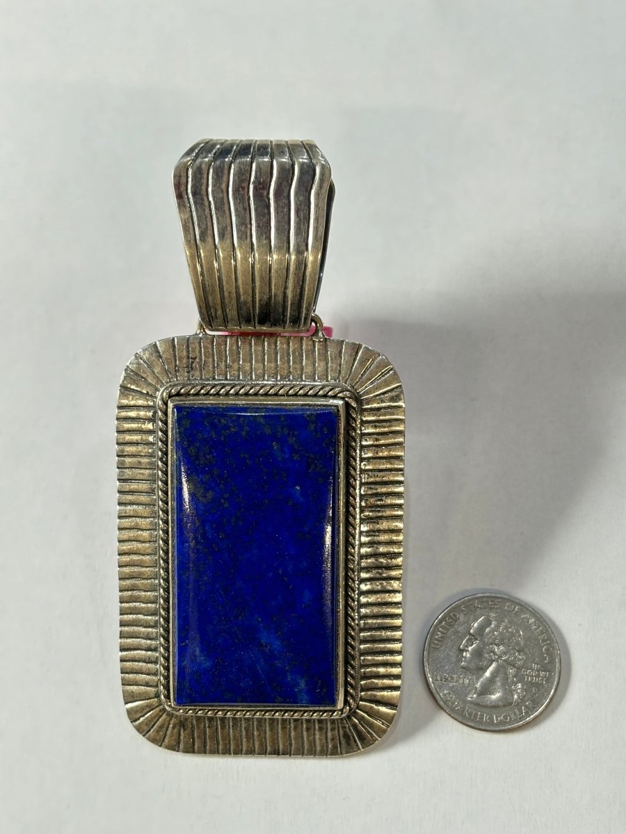 The Vegas Baby Rectangular Pendant - Turquoise Mustang
