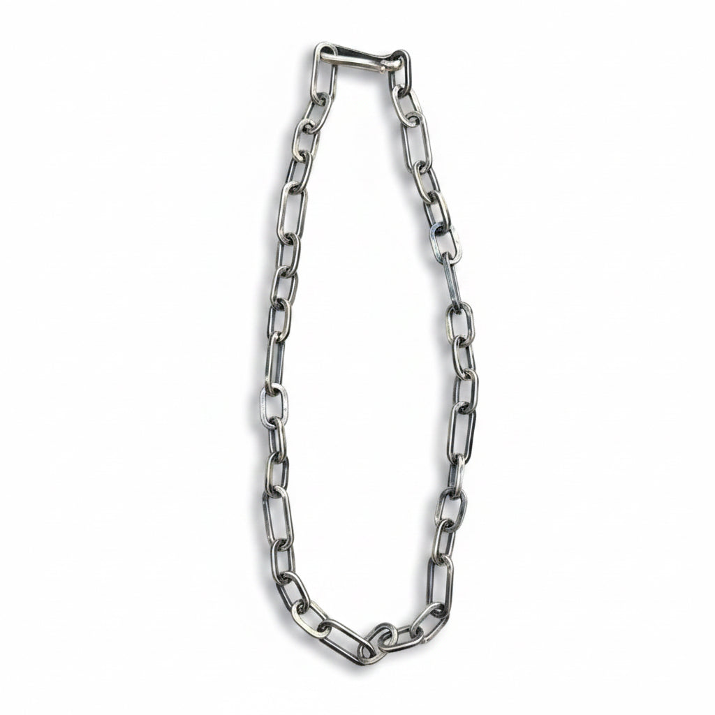 17” Extra Heavy Gauge Paperclip Chain,Running Bear - Turquoise Mustang