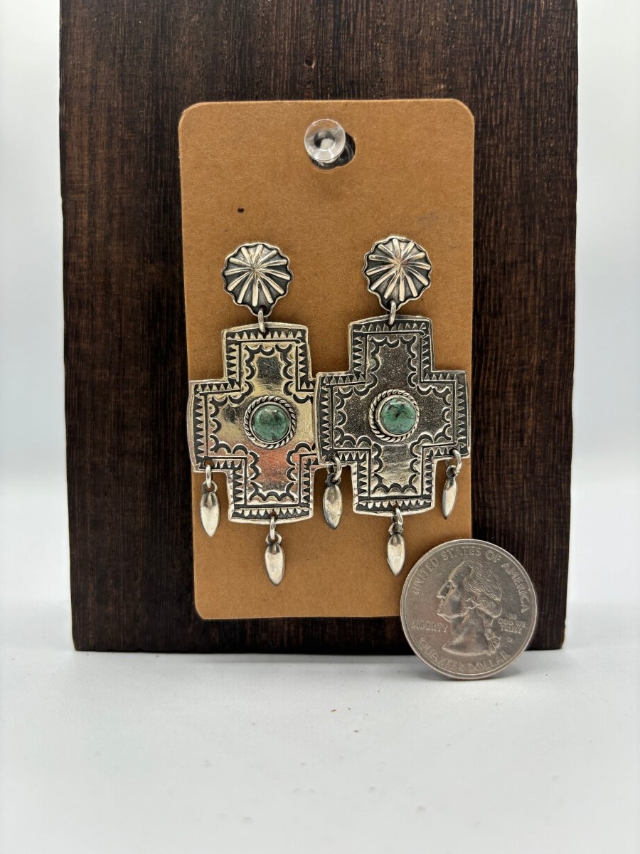 The Blue - Eyed Mary Earrings - Turquoise Mustang