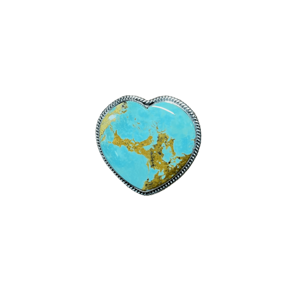 The Carnation Heart Ring - Turquoise Mustang
