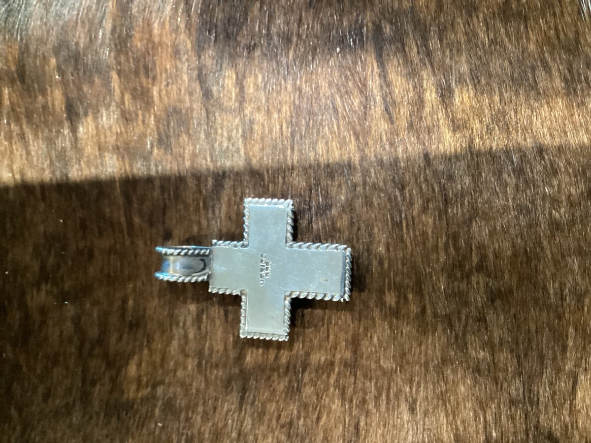 Multi Stone Cross Pendant - Turquoise Mustang