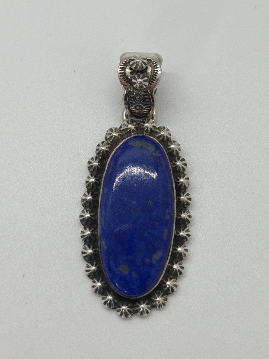 The Winter Jasmine Pendant in Premium Lapis - Turquoise Mustang