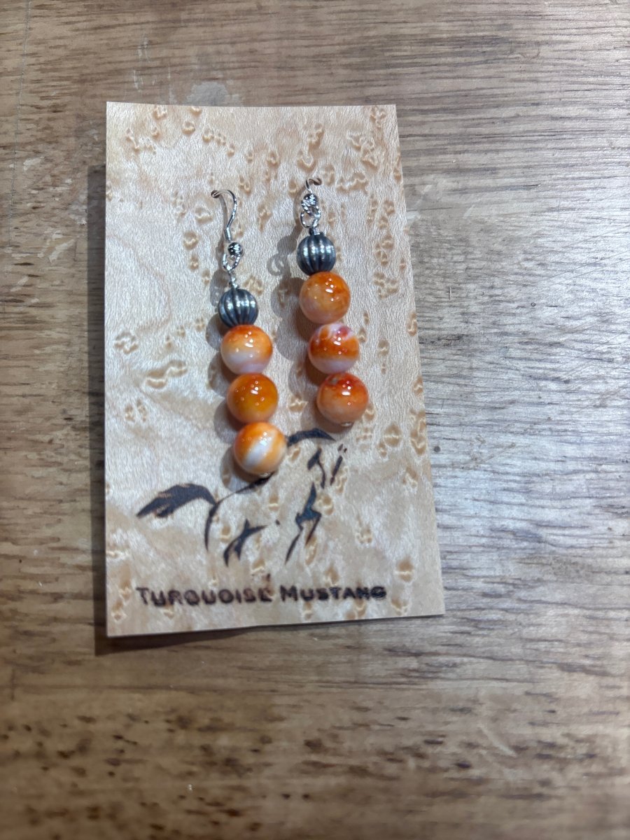 Assorted Beaded & Navajo Pearl Earrings - Turquoise Mustang