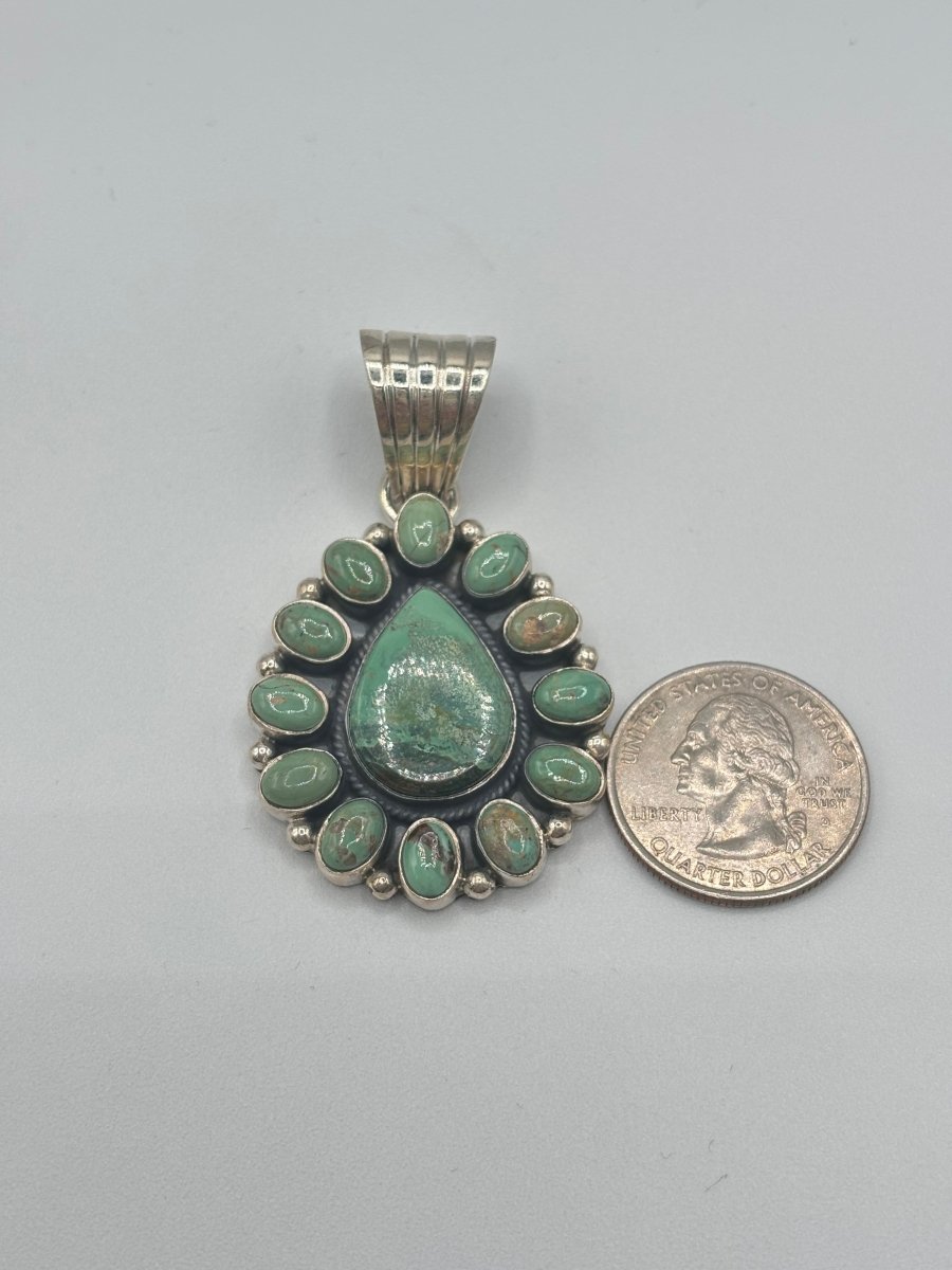 The Brassica Cluster Pendant - Turquoise Mustang