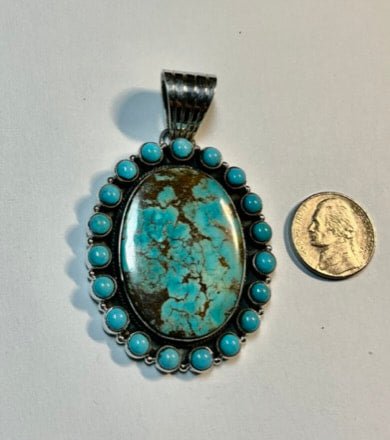 The Blue Bonnet Large Cluster Pendant - Turquoise Mustang