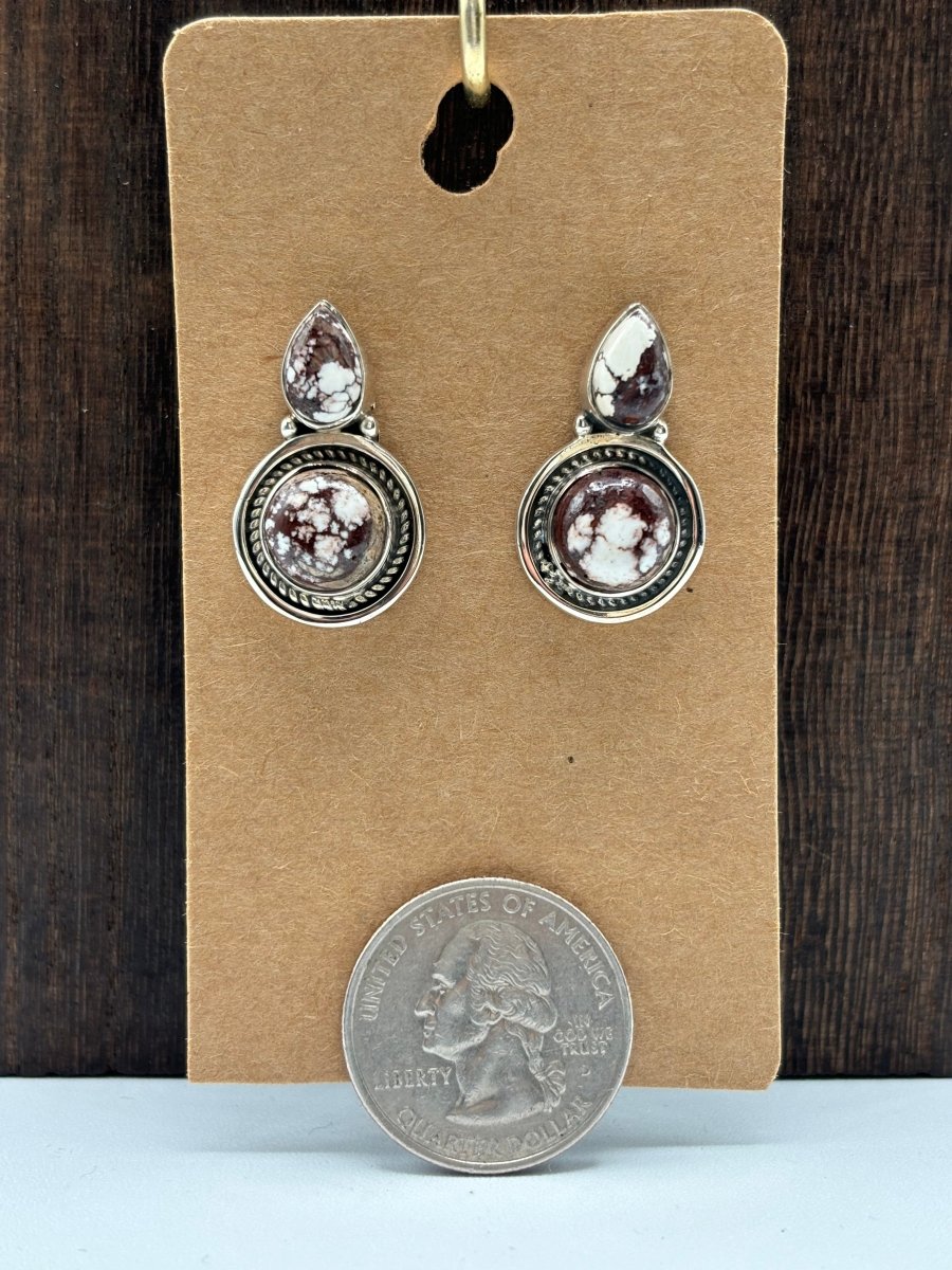 The Rain Lily Teardrop Post Earrings - Turquoise Mustang