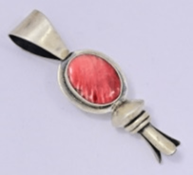 The Oval Squash Blossom Pendant - Turquoise Mustang