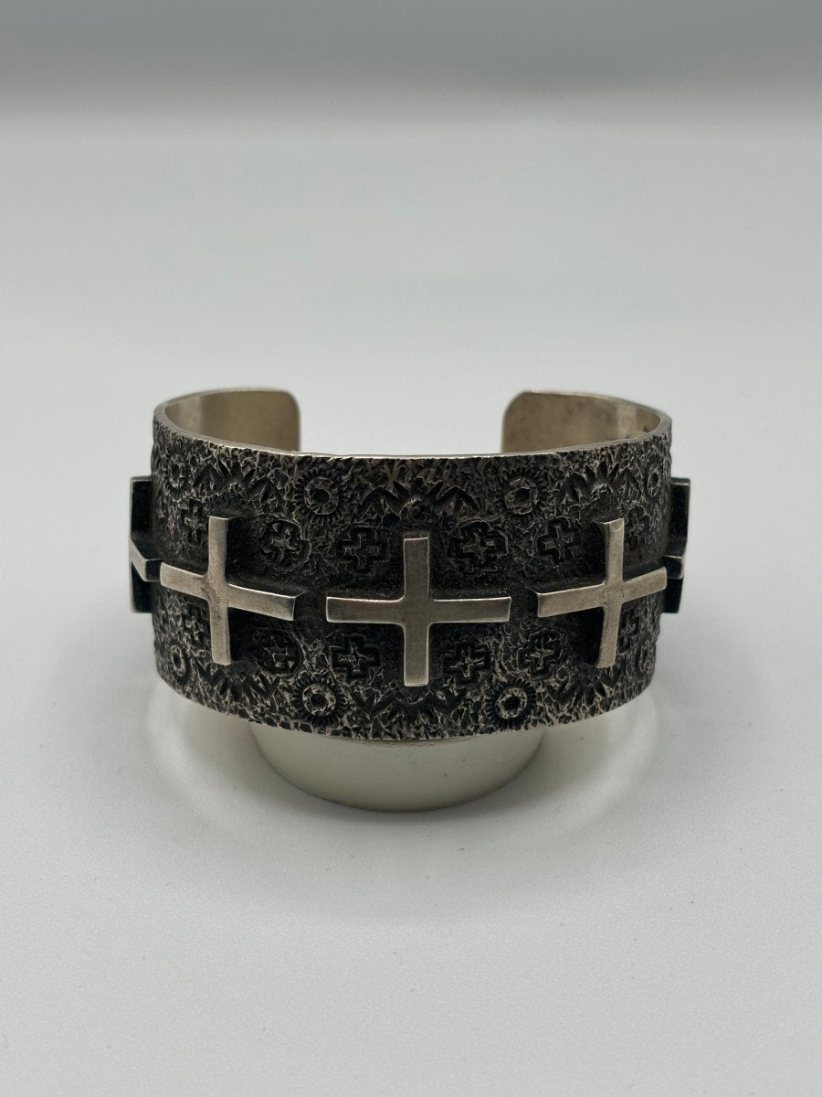 The Exira Cross Cuff - Turquoise Mustang