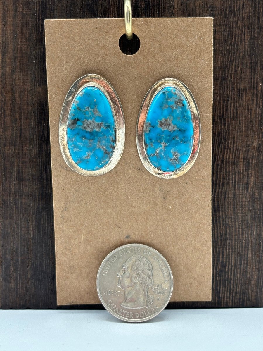 The Tulip Drop Stud Earrings - Turquoise Mustang