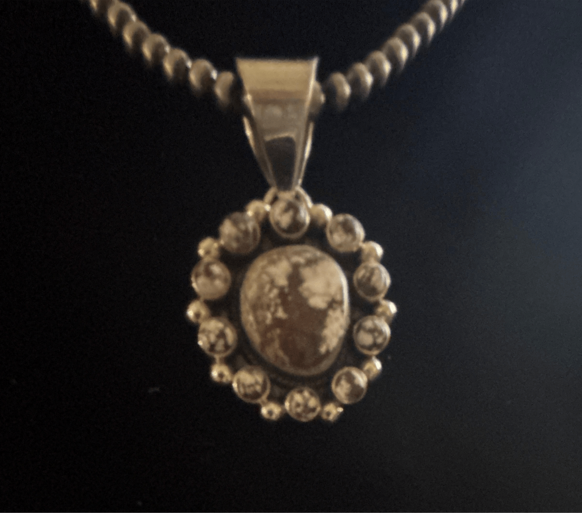 The Candytuft Freeform Cluster Pendant - Turquoise Mustang