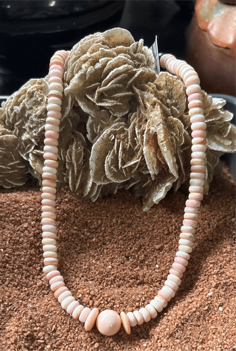 13” Pink Conch Heishi Choker by TM - Turquoise Mustang