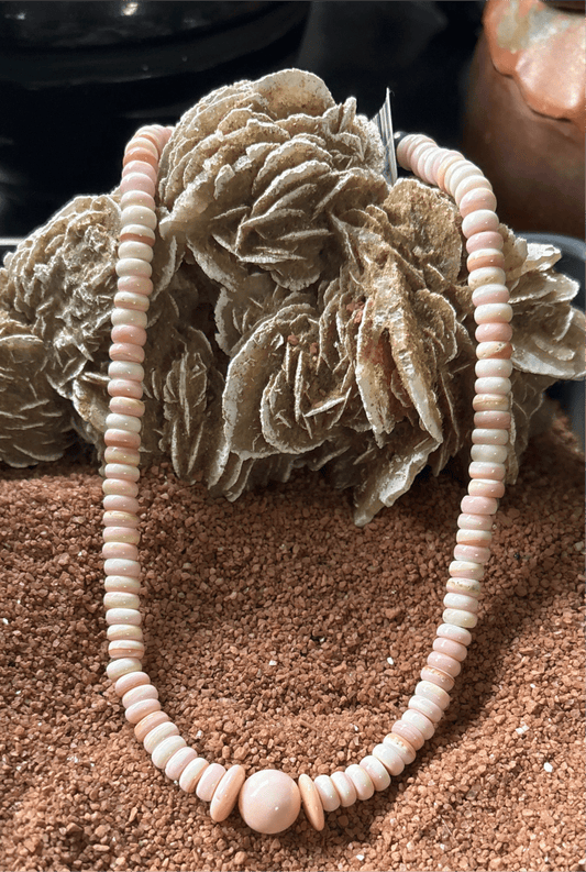 13” Pink Conch Heishi Choker by TM - Turquoise Mustang