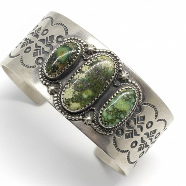 Three Oval Stone Palomino Cuff - Turquoise Mustang